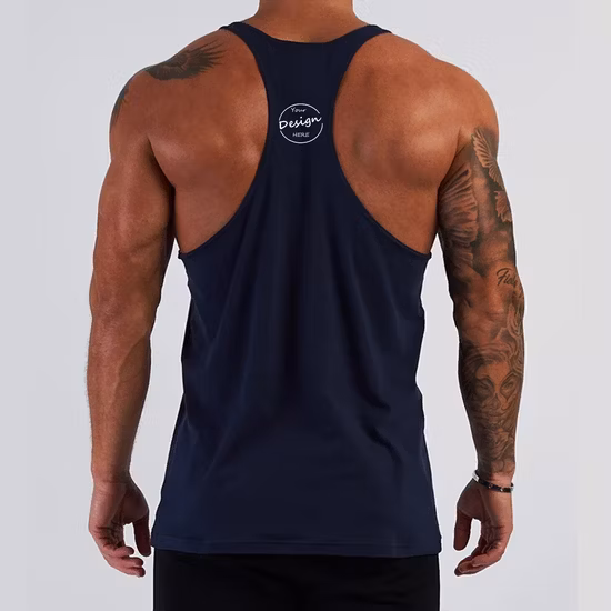 OEM Custom Logo Mens Muscle Dry Fit Workout Sports Gym Vest New Design Bodybuilding Stringer Tank Top